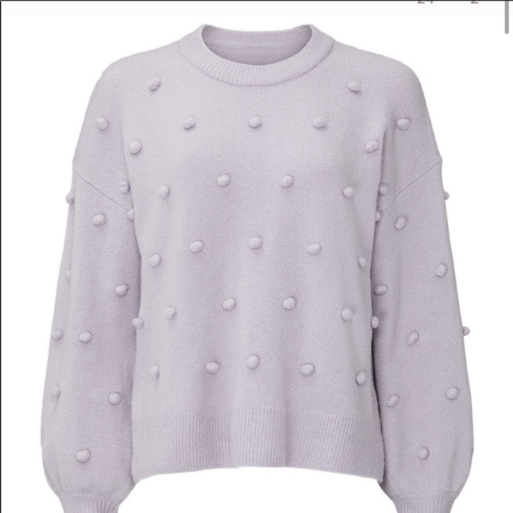 Madewell Lavender Purple Bobble Dot Sweater